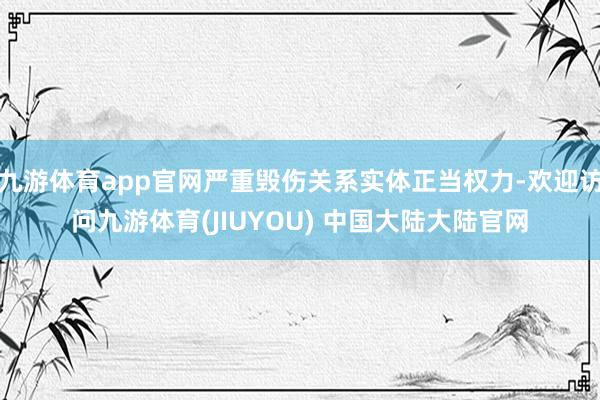 九游体育app官网严重毁伤关系实体正当权力-欢迎访问九游体育(JIUYOU) 中国大陆大陆官网